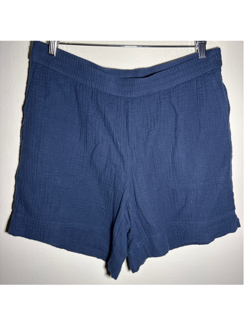 J.Jill Blue Cotton Gauze Shorts Size M 6” inseam